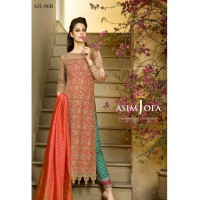Asim Jofa Luxury Lawn Collection 2016 Original - 03 Pcs Suit AJL6-B